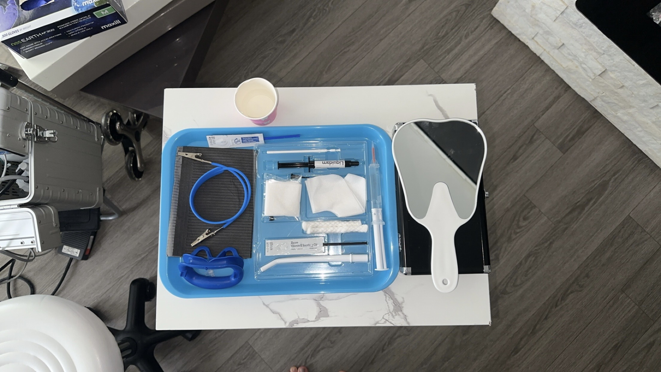 Professional mobile dental equipment setup